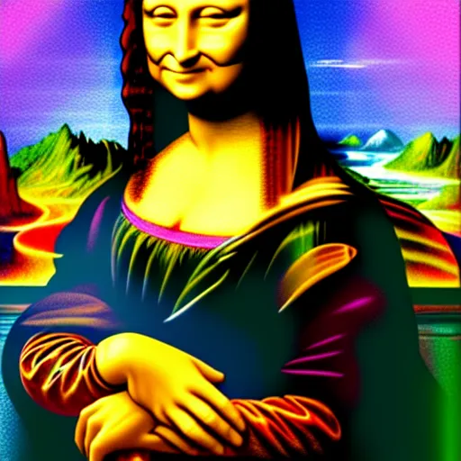 Image similar to mona lisa by lisa frank and jim lee