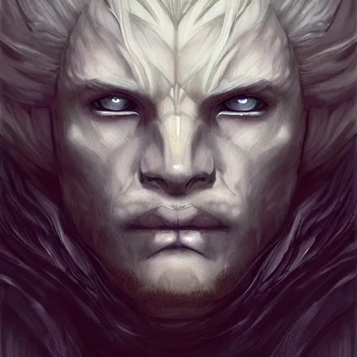 Prompt: aesthetic portrait commission of a albino muscular and attractive anthro lion as a character form game of thrones, gloomy/wet atmosphere, dim lighting, hyperdetailed. Character design by charlie bowater, ross tran, artgerm, and makoto shinkai, detailed, inked, western comic book art, 2021 award winning painting