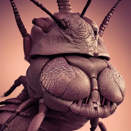 Prompt: portrait of a cockroach creature, stinky bug, nature elements, foggy, concept art, intricate, detailed, award - winning, cinematic, octane render, 8 k, photorealistic, by emil melmoth, by wayne barlowe - n 4 - s 3 7 8 0 0 1 7 9 8 6