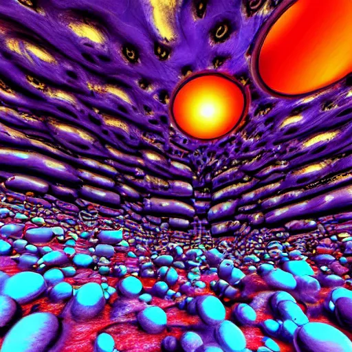 Image similar to Dimensional fungus floating in a surreal space-time complex