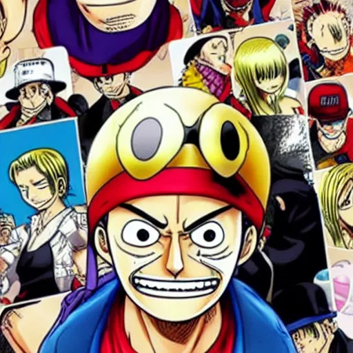 Prompt: robert downey jr as character in one piece manga,