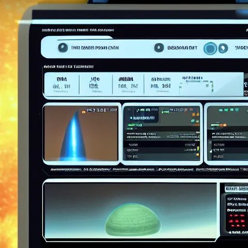 Prompt: an alien exoplanet depicted on a futuristic interface, onscreen info and labels