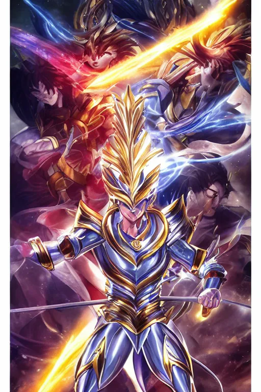 Image similar to 2 0 2 2 knights of the zodiac saint seiya battle for sanctuary hero suit armor comics mask minimalist verytoon nautiljon animes toei animation namco bandai, art by artgerm and greg rutkowski and magali villeneuve