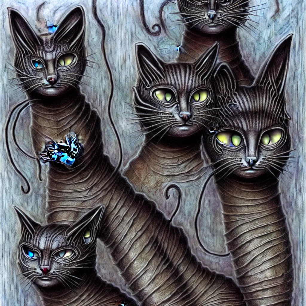 Prompt: giger cats