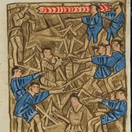 Image similar to a description of ww 2 painted by winchester psalter.