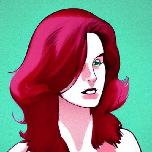 Image similar to heather chandler, heathers ( 1 9 8 9 ), beautiful fanart, deviantart, digital art, red hair, mean, beautiful, dangerous