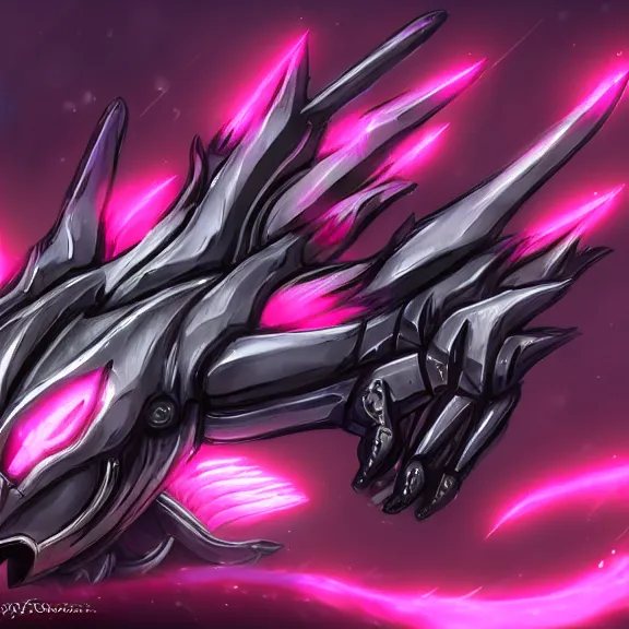 Image similar to very close up foot pov shot, detailed close foot shot, feet art, furry paw pov, paw pov, dragon paw, paws, hyperdetailed elegant beautiful stunning hot anthropomorphic mecha female dragon, sharp silver armor fuchsia skin, showing high quality hyperdetailed paws mecha dragon feet at camera, claws, warframe fanart, furaffinity, deviantart