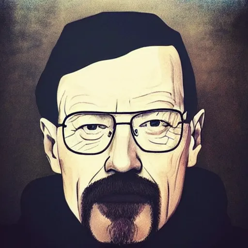 Image similar to “Walter White if he was played by Harry Styles, portrait”
