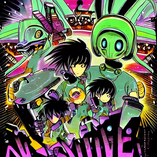 Image similar to aliens, Hiroaki Tsutsumi style