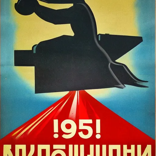 Image similar to 1950 Soviet propaganda poster of iPhone