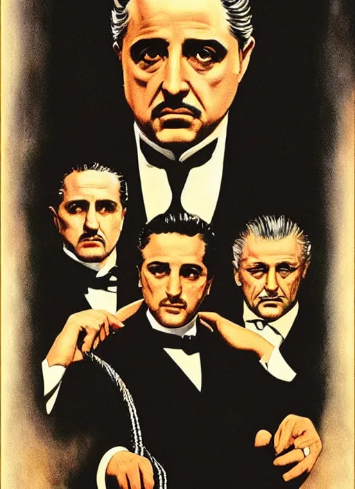 Image similar to dvd box art for the godfather 4