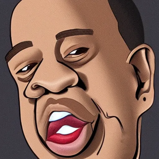 Prompt: Caricature of Jay Z