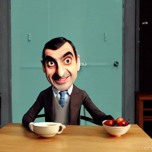 Image similar to mister bean as a bean.