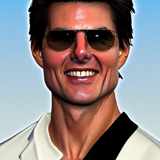 Image similar to tom cruise as a skin in minecraft