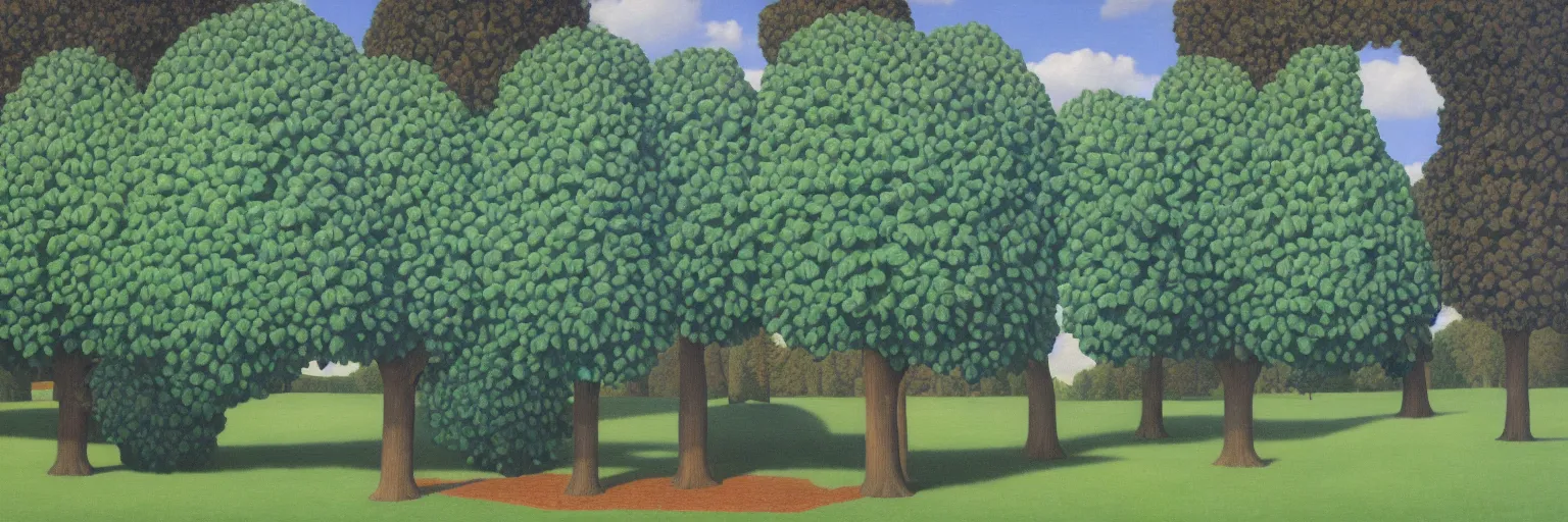 Prompt: leaf painting magritte