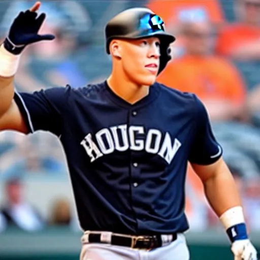 Prompt: Aaron Judge from the Houston Astros