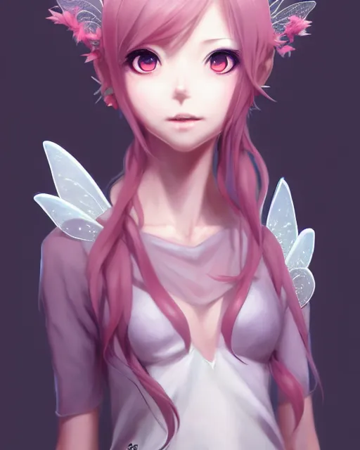 Image similar to character concept art of an anime fairy | | cute - fine - face, gossamer clothing, pretty face, realistic shaded perfect face, fine details by stanley artgerm lau, wlop, rossdraws, james jean, andrei riabovitchev, marc simonetti, and sakimichan, tranding on artstation