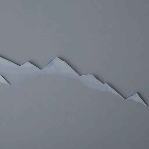 Prompt: small topographical mountains grey color scheme, painted high angle view