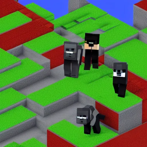 Prompt: minecraft gorilla mob