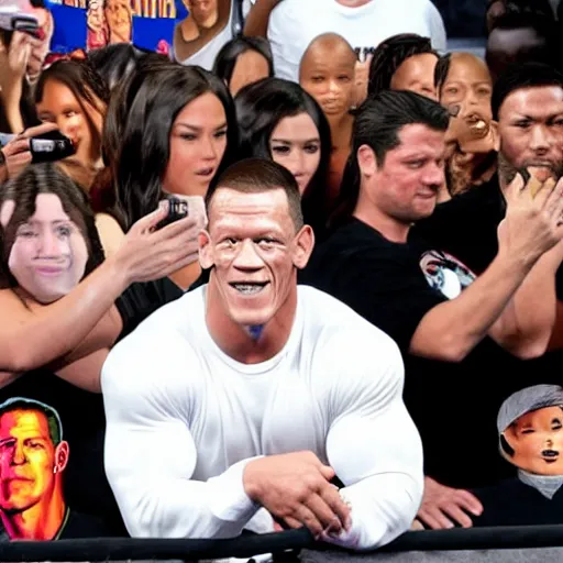 Image similar to john cena being seen by people, you cant see john cena