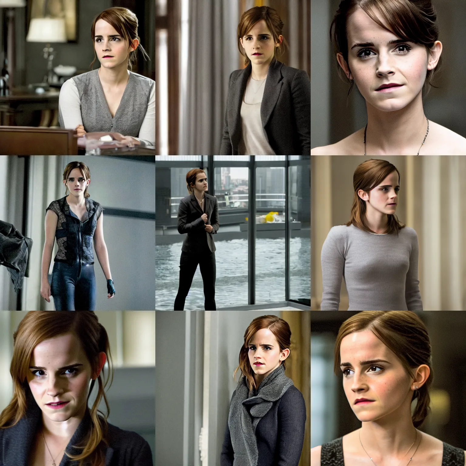 Prompt: Movie still of Emma Watson in Fifty Shades of Grey
