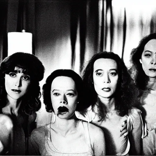 Prompt: suspiria, 1 9 7 7, behind the scenes