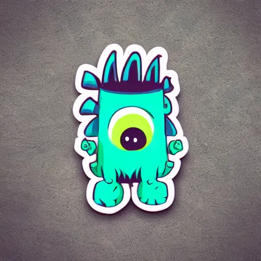 Image similar to cute monster skateboarding, sticker art, vector art, deviantart cronobreaker, graffiti, skateboard art, beeple, @ cronobreak on twitter. com,