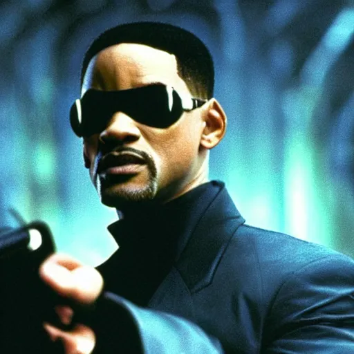 Prompt: Will Smith as Neo in the Movie The Matrix