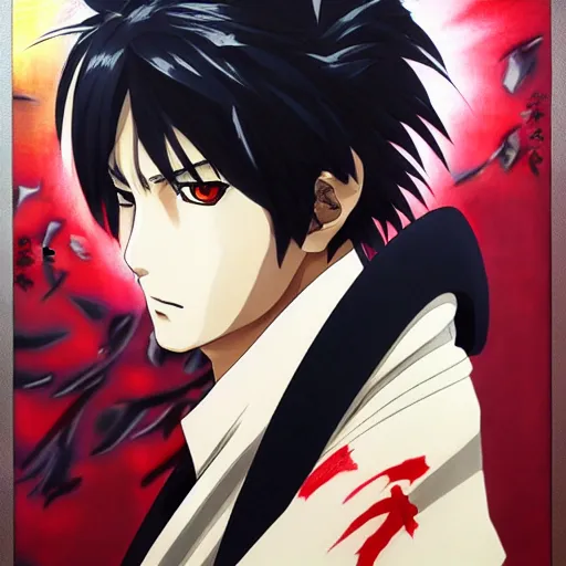 Image similar to beautiful amazing anime portrait painting of kiryu kazuma. by koyoharu gotouge, kohei horikoshi, tatsuya endo, satoshi kon