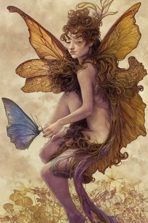 Prompt: a faerie, golden ratio, detailed, rainbowshift, by jean - baptiste monge and maxfield parrish and artgerm