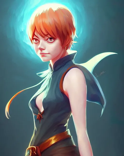 Image similar to emma stone as a mage, fantasy, portrait shinkai makoto studio ghibli studio key hideaki anno sakimichan stanley artgerm lau rossdraws james jean marc simonetti elegant highly detailed digital painting artstation pixiv