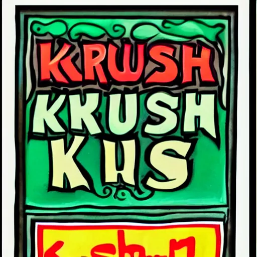 Prompt: a sighn that says krusher stfu