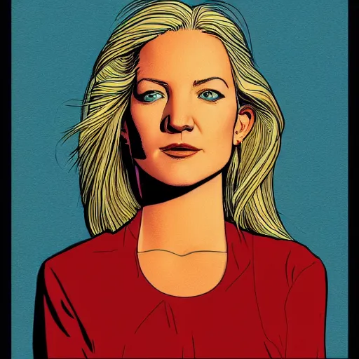 Image similar to kate hudson retro minimalist portrait by jean giraud, moebius starwatcher comic, 8 k