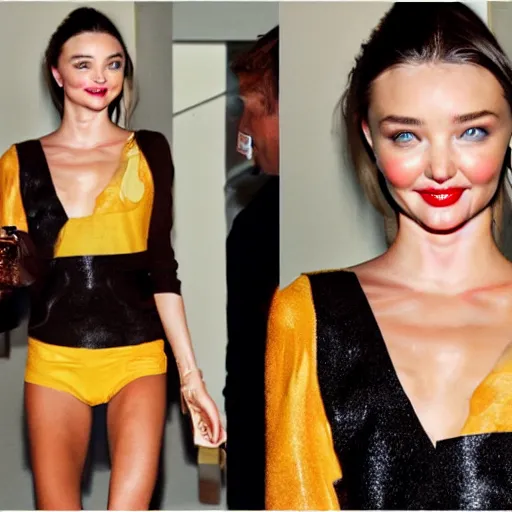 Prompt: miranda kerr as a chocolate made of chocolate with whipped cream accents and mango highlights