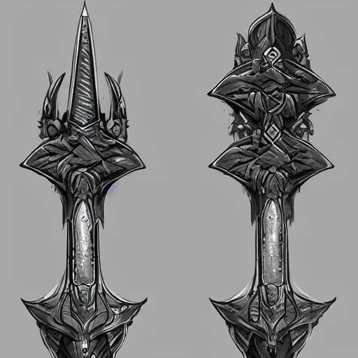 Image similar to concept art of small totemic dagger weapon, symmetry, dagger design, fantasy dagger, fantasy, behance, pinterest, deviantart, artstation, weapons concept art, design, rpg, weapon, detailed, digital art, incredible, digital painting