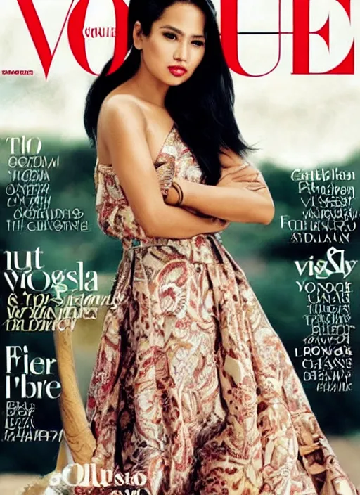 Image similar to Gabriela Silang on the cover of Vogue