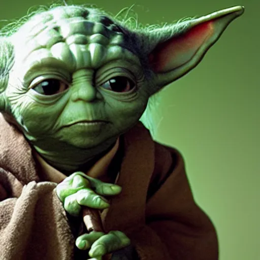 Prompt: photo of yoda with no ears