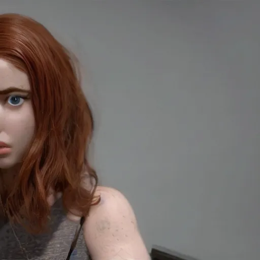 Image similar to unpacking gorgeous redhead ana de armas gynoid unboxing experience, octane, highly detailed, ultra realistic, cgi, filmatic,