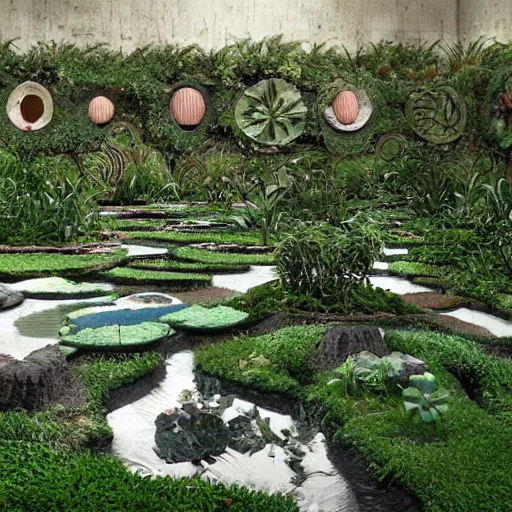 Image similar to garden of artificial immersion. herbert w. franke