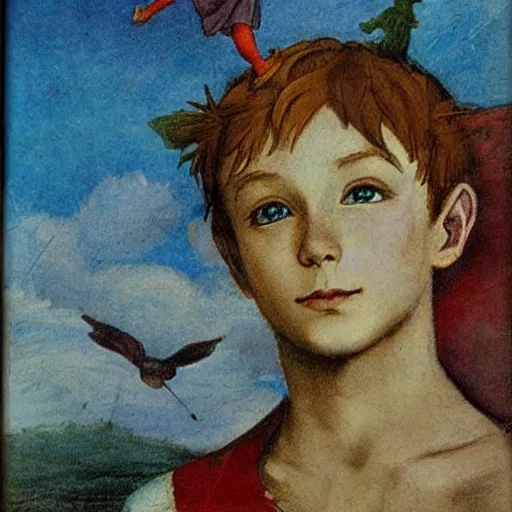 Image similar to Peter pan by LeonardoDaVinci