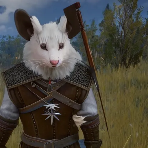Image similar to white mouse with big ears in the witcher 3