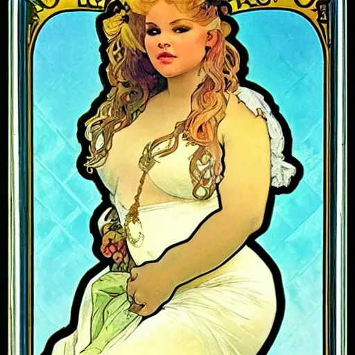 Image similar to lucious trisha paytas alphonse mucha