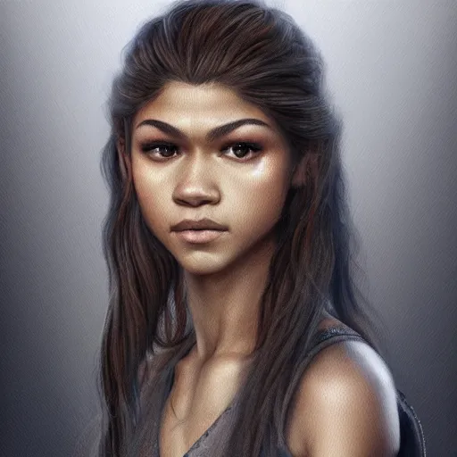 Image similar to “Zendaya, The Lord of the Rings, fantasy, photorealistic, trending on art station, concept Art, ultra detailed portrait, 4k resolution”