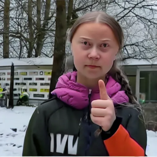 Image similar to greta thunberg final moments cctv footage