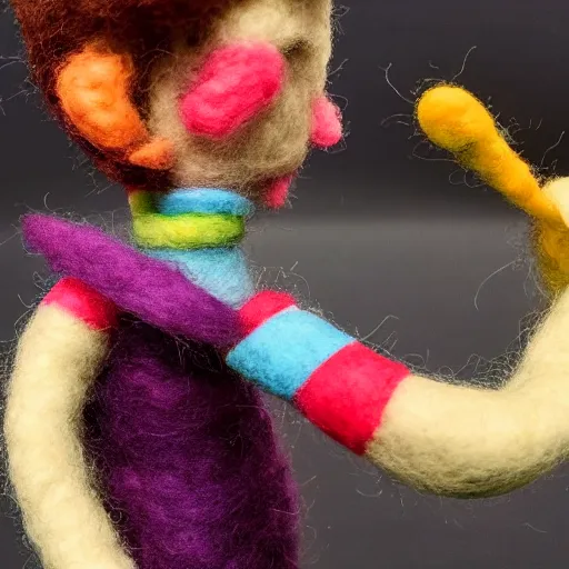 Image similar to jacob collier needle felt