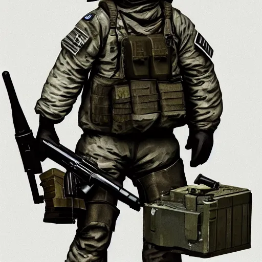 Prompt: « detailed ground drone soldier caring a heavy white gun detailled »