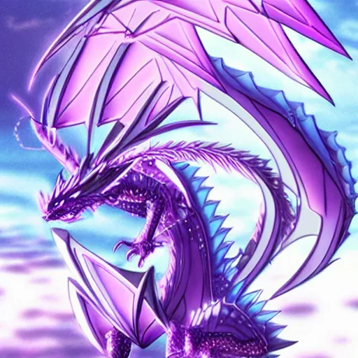 Image similar to crystalline dragon, anime style