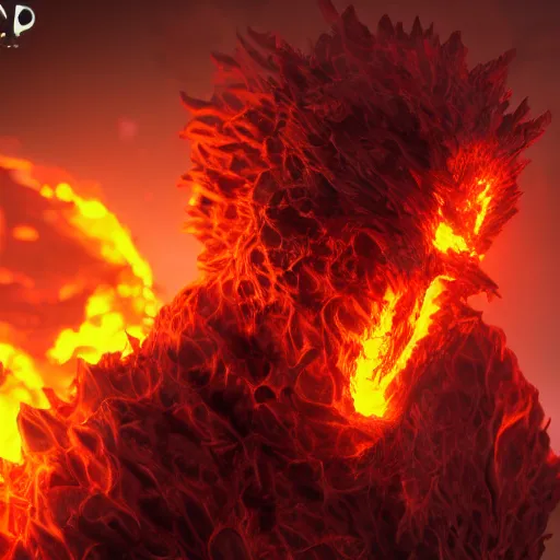 Image similar to fire wielding elemental being, character concept, hyper detailed, fractal, ray tracing, 4k