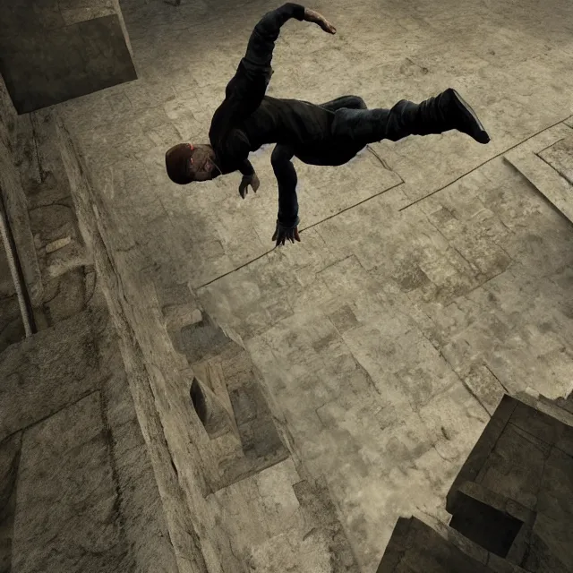 Image similar to tony hawk doing a backflip over a boss in dark souls, dark cinematic, volumetric, realistic, cinematic lighting, ray tracing, unreal engine 5, unreal engine render, octane render, hyper realistic, photo, 8 k