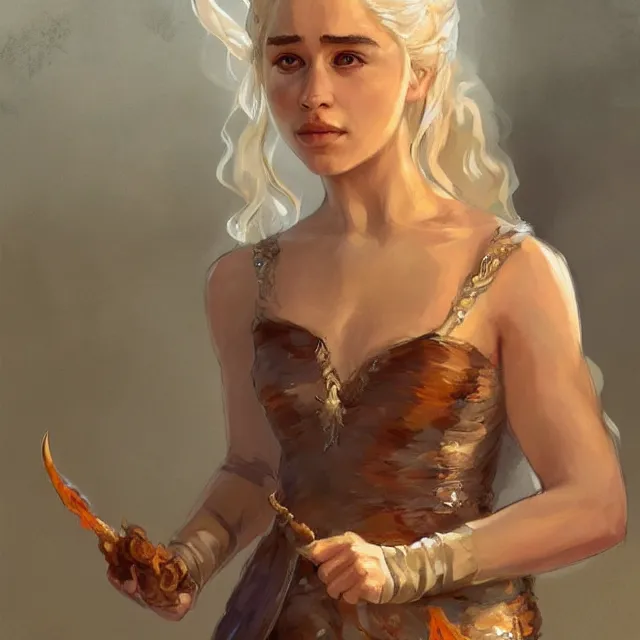 Image similar to daenerys targaryen as a firebender, portrait, elegant, intricate, digital painting, artstation, concept art, smooth, sharp focus, illustration, art by konstantin korovin and daniel f. gerhartz and john howe